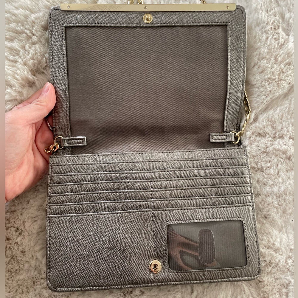 Womens Vintage Envelope Clutch Silver and Gold Evening Handbag